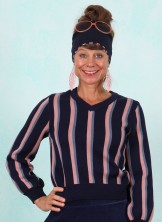 Pullover, LAWI25217, blue-stripes