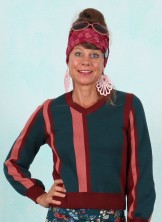 Pullover, LAWI25217, wine-stripes