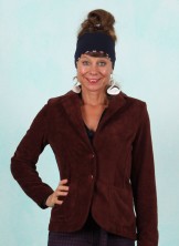 Rib-Velour-Blazer, LAWI25333, dark-brown
