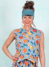 Top, SP26-017, blue-orange