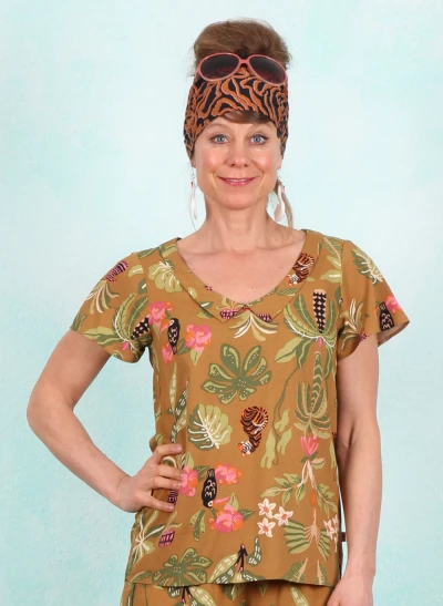 Bluse, Feed the Birds, tropical-reverie