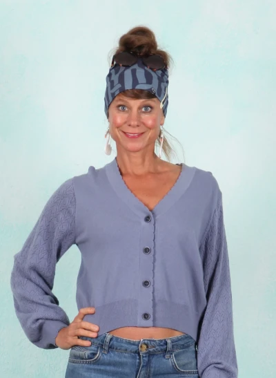 Cardigan, Friend of Mine, blue-ash-melange-blue