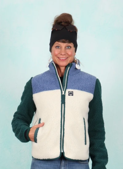 Fleece-Jacke, 12397-05792, beige-multi