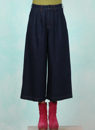 Culotte, AW26122, dark-blue-denim