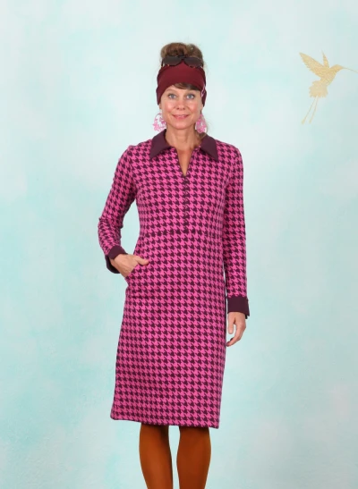 Kleid, AW26182, wine-pink