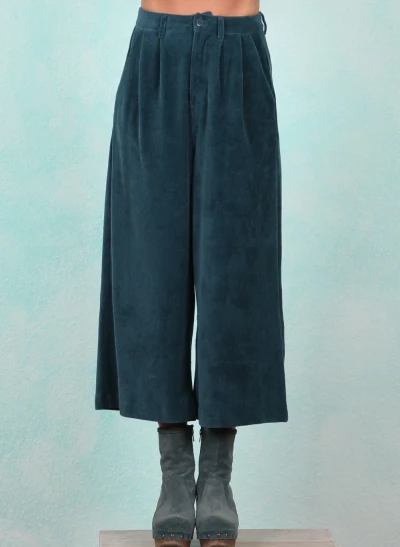 Cord-Velour-Hose, AW26324, petrol