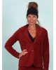 Rib-Velours-Blazer, LAWI2460, red-brown