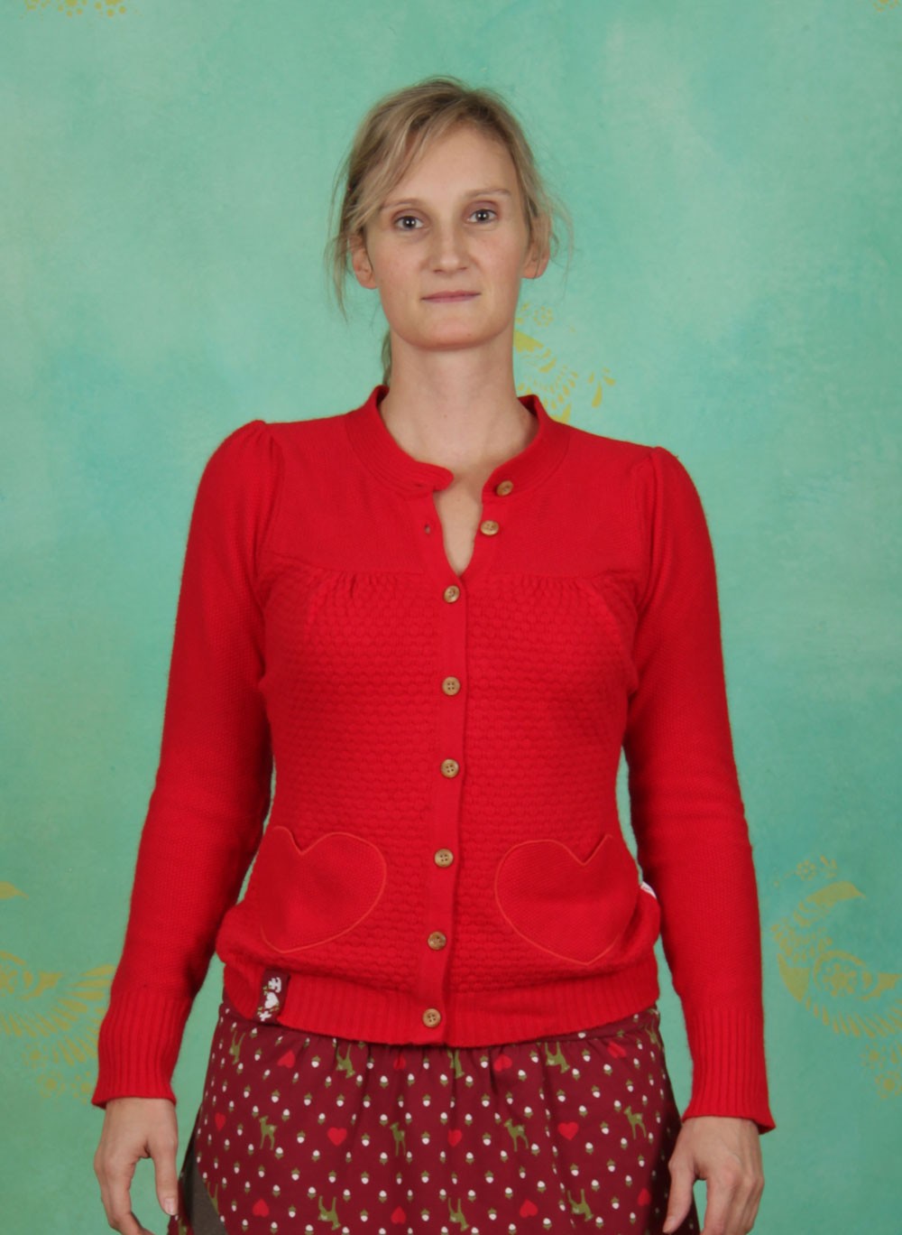 Blutsgeschwister Winter Cardigan, Herzelein Cardigeyn, punchknit