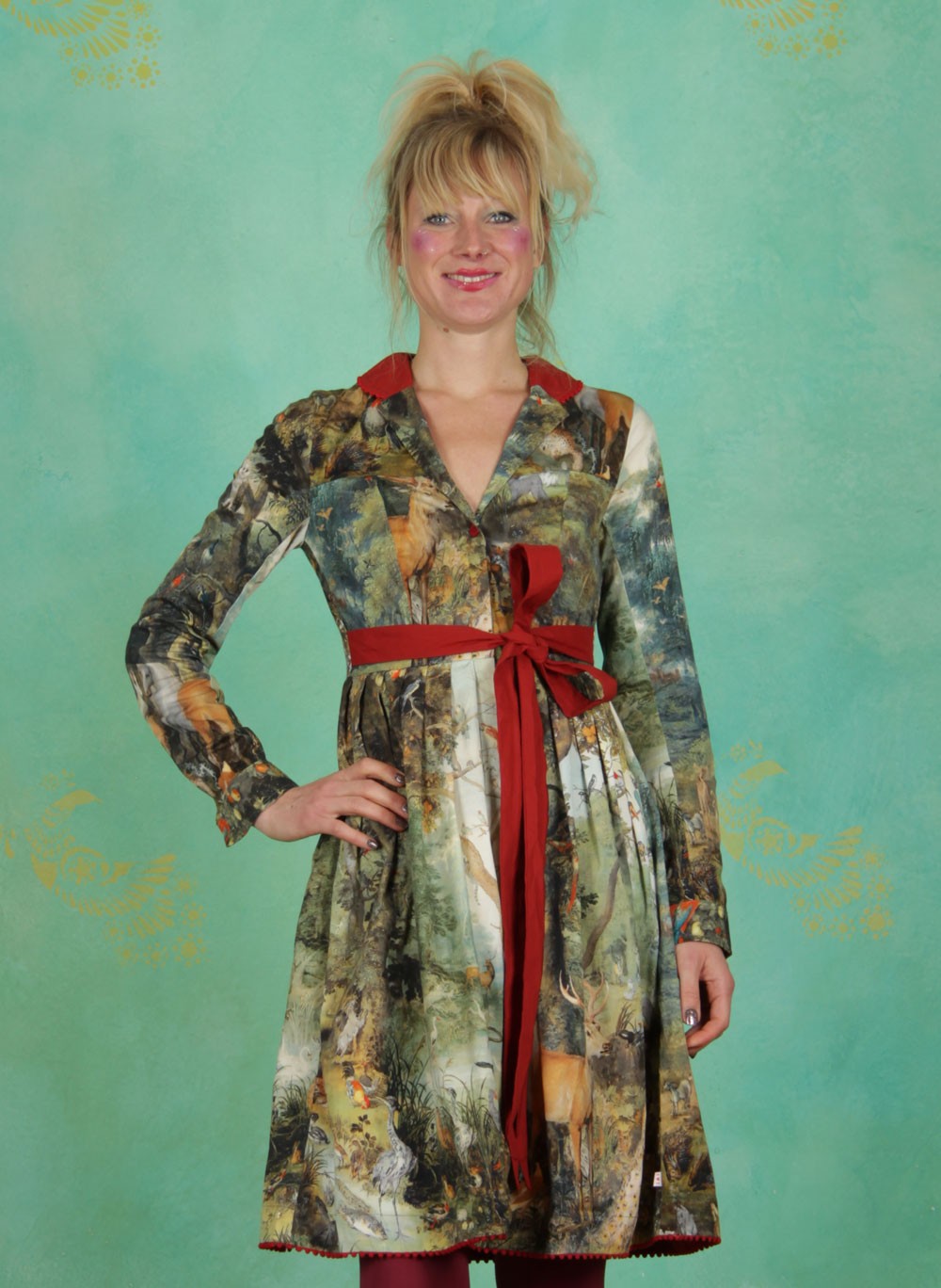 Blutsgeschwister Herbst Kleid Dame Fortunes Favorite Dress forest