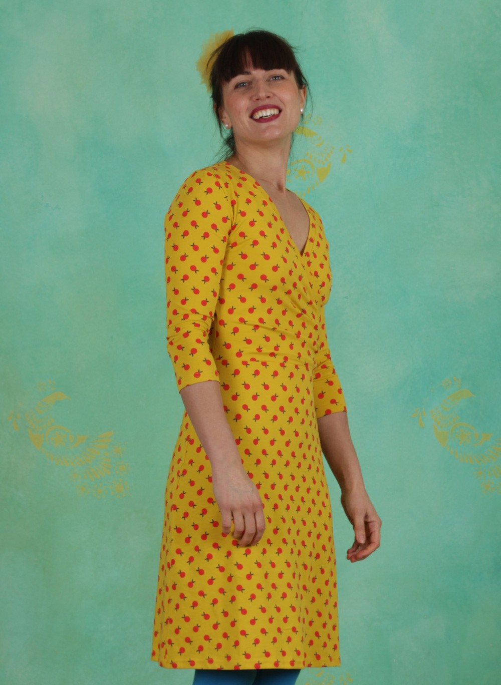 Blutsgeschwister - Frühling - Kleid, Pfadfinderehrenwort Dress Lang,  orange-picking - ey Linda Online Shop