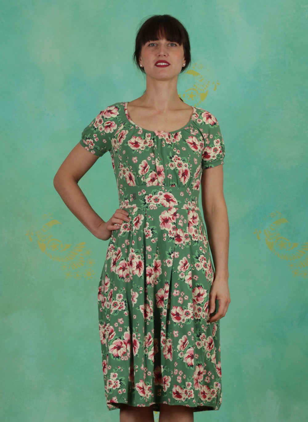 Blutsgeschwister Frühling Kleid, Coast Cottage Robe, floralflorida