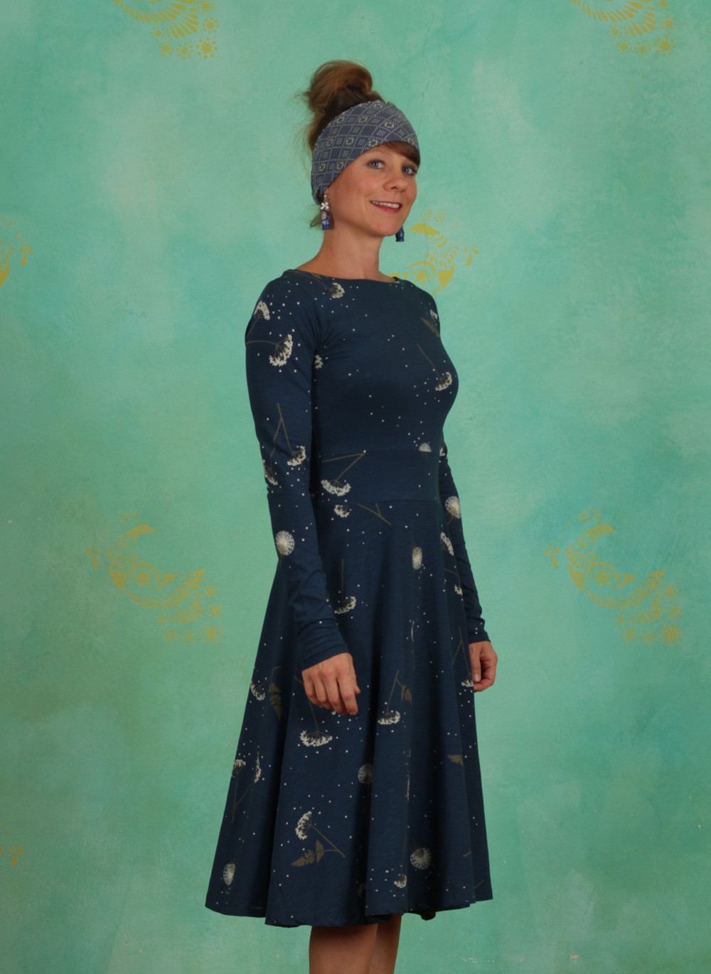 Danefae - Herbst - Kleid, Organic Dress, deep-ocean-meadow - ey Linda  Online Shop
