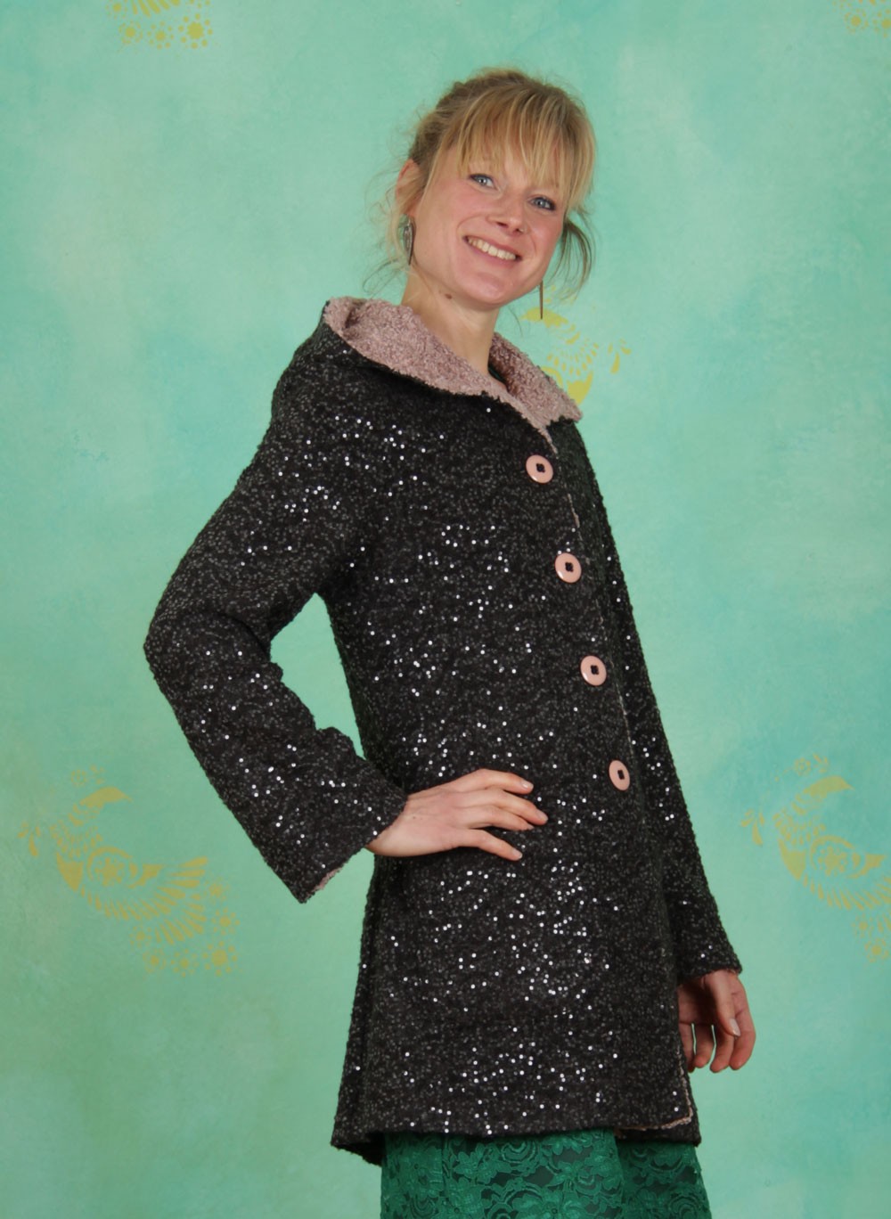 Avoca Herbst Mantel, Aurora, charcoal ey Linda Online Shop