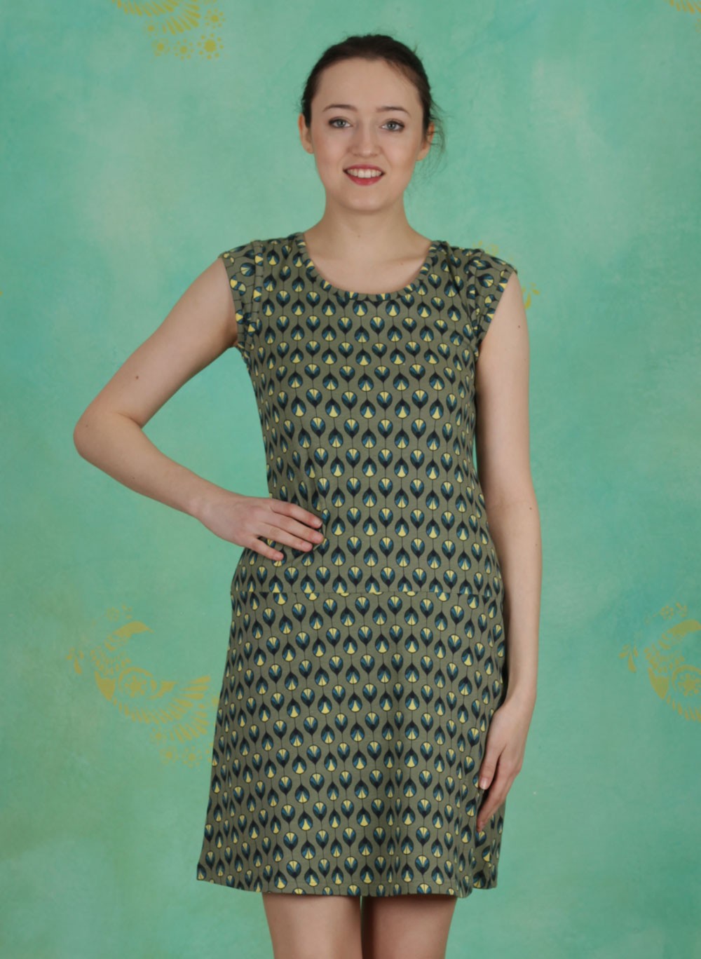 Tranquillo - Frühling - Kleid, Asimina, olive - ey Linda Online Shop