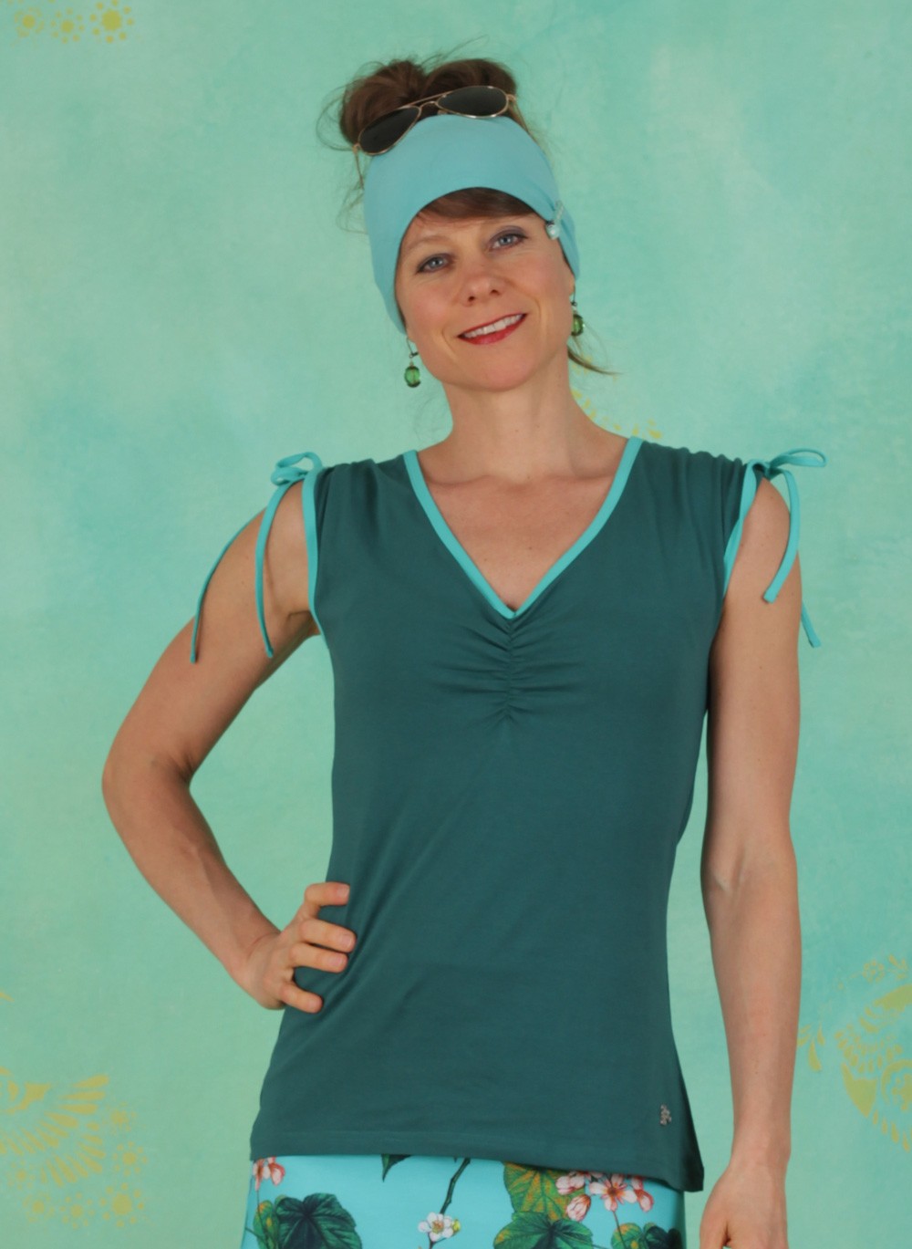 konkurrenter Advent Snuble Tante - Betsy - Sommer - Top, TBP3871, green - ey Linda Online Shop