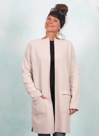 Fleece-Cardigan, 7104-831, beige
