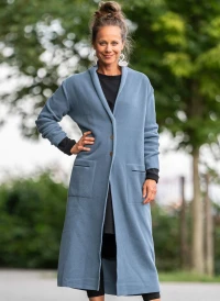 Fleece-Cardigan, 7162-794, blue