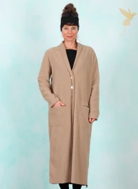 Fleece-Cardigan, 7162-815, light-brown