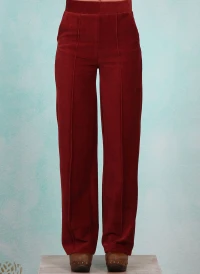 Rib-Velours-Hose, LAWI24120, red-brown