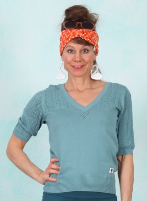 Pullover, Pretty Preppy, traditional-light-blue-knit