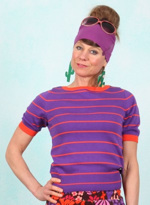 Pullover, Pretty Preppy, bold-lilac-ribbons-stripes