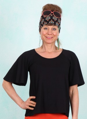 Shirt, Fly Little Bird, soot-black