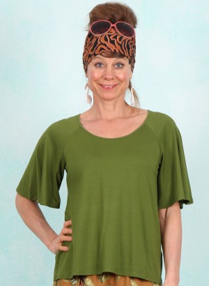 Shirt, Fly Little Bird, tropical-harmony-green