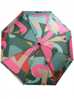 Regenponcho, 12298-0017, dark-green-pink-multi