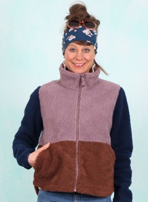 Fleece-Jacke, 12912-05151, dark-blue-lilac-brown