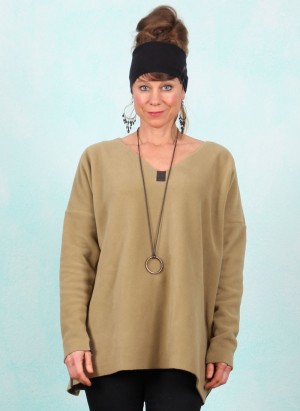 Fleece-Pullover mit Kette, 1336-655, green