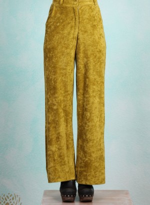 Samt-Hose, 42503 (fällt kleiner aus), green-yellow