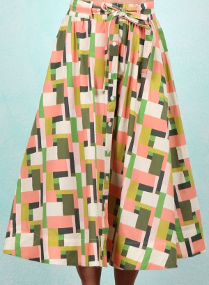 Rock, SP26-004, beige-rose-green