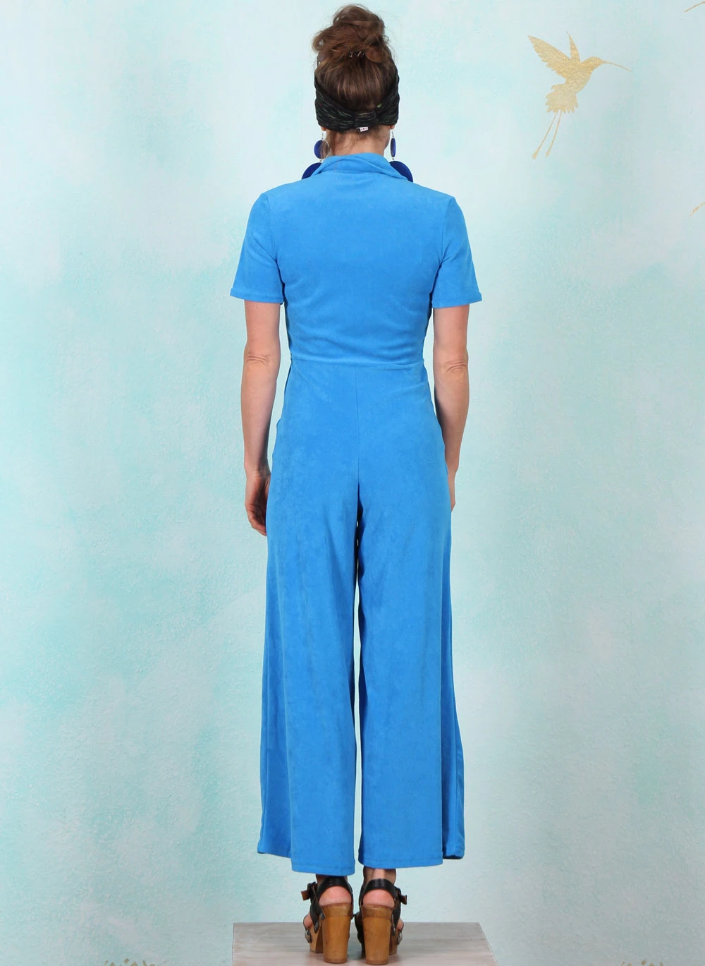 Frottee-Jumpsuit, Renée Love, cheerful-modern-blue - Image 3