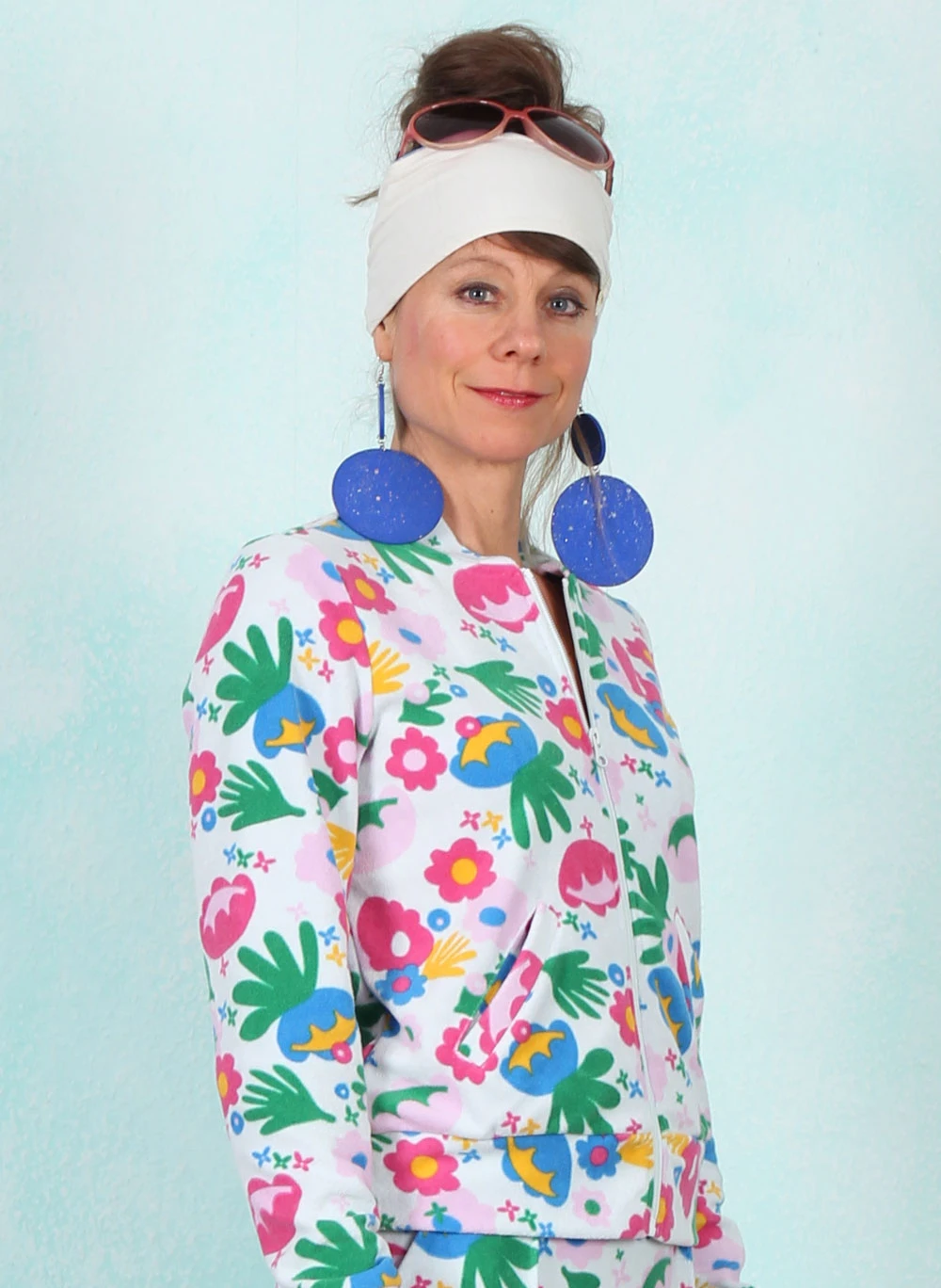 Frottee-Zipper, Crossed Rackets, happy-flower-party - Image 2