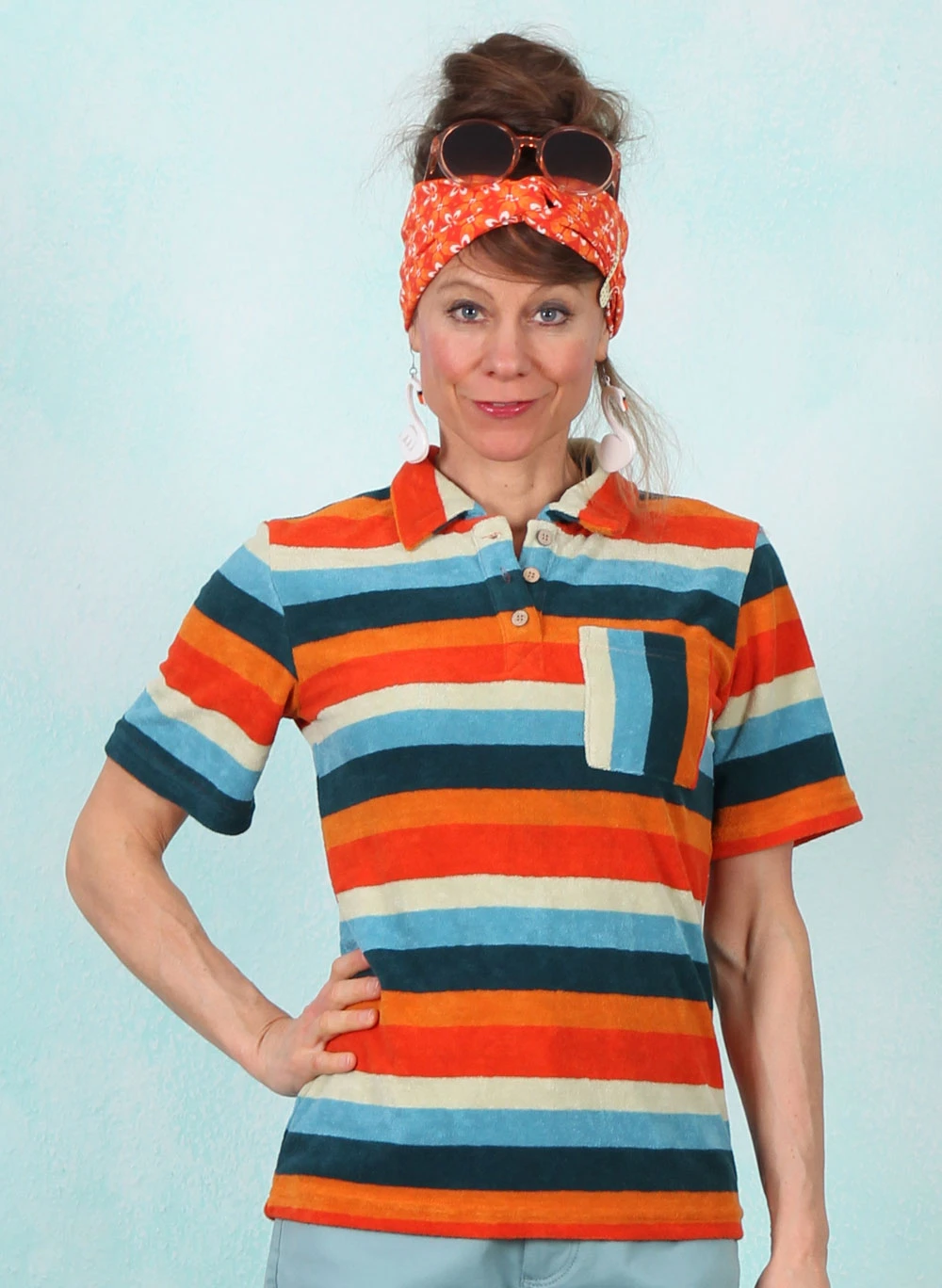 Frottee-Shirt, Terry Tiebreaker, delightful-soul-stripes - Image 1