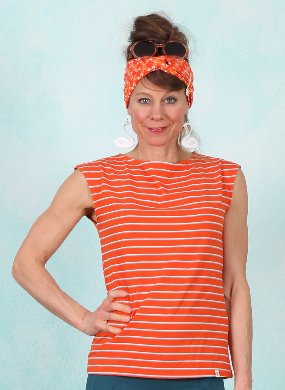 Top, Boxy Babe, delightful-stripes - Image 1
