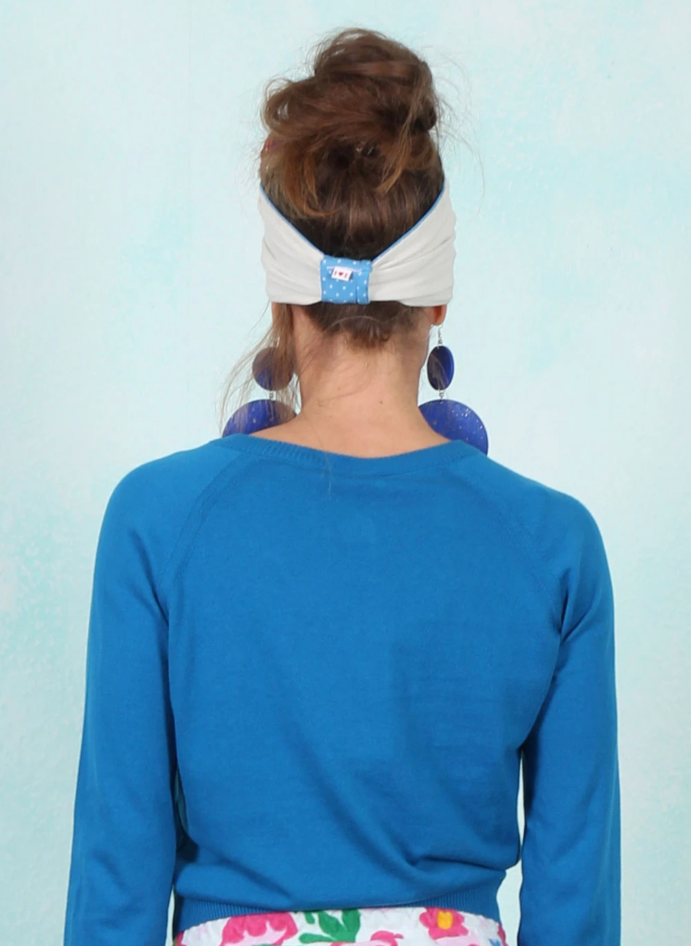 Cardigan, Knob Hop, funny-bugs-blue-knit - Image 3