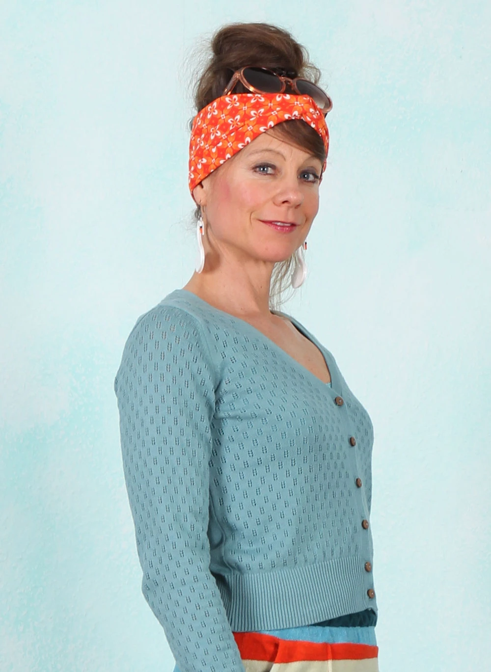 Cardigan, Sweet Petite, traditional-teal-knit - Image 2