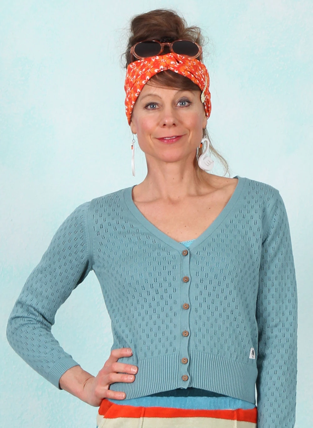 Cardigan, Sweet Petite, traditional-teal-knit - Image 1