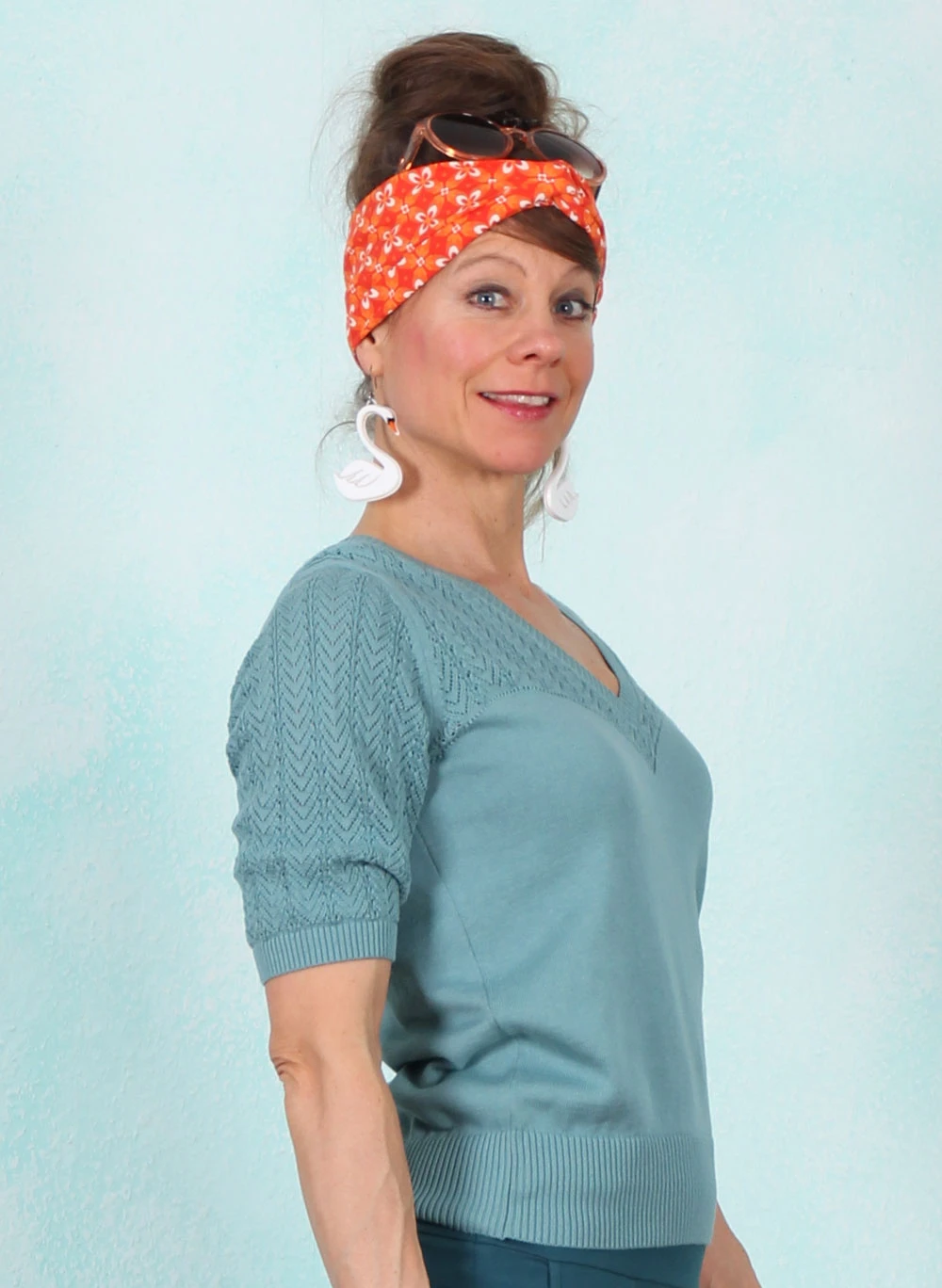 Pullover, Pretty Preppy, traditional-light-blue-knit - Image 2