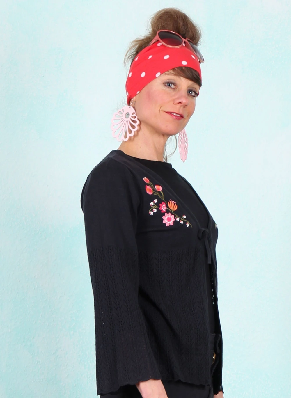 Cardigan, Sunset Wings, boho-spirit-black-knit - Image 2