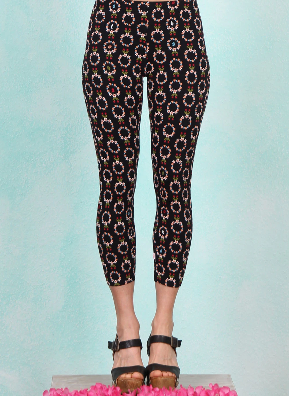 Leggins, Cropped Laune Legs, cute-flower-chain - Image 1