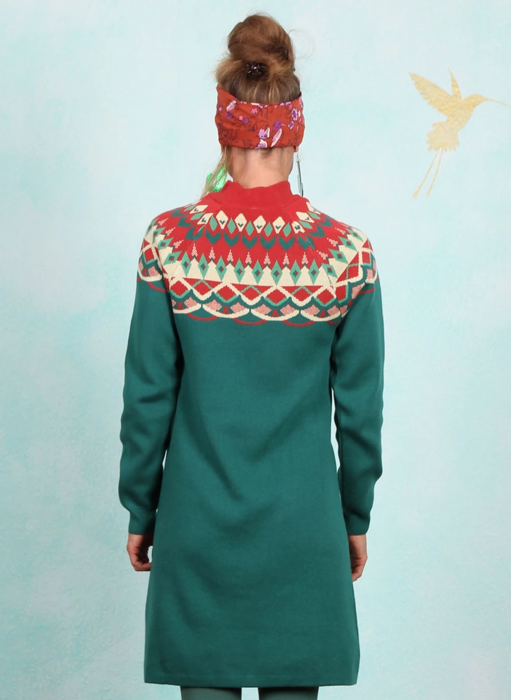 Kleid, Scandi woods, nostalgic-island-knit-green - Image 3