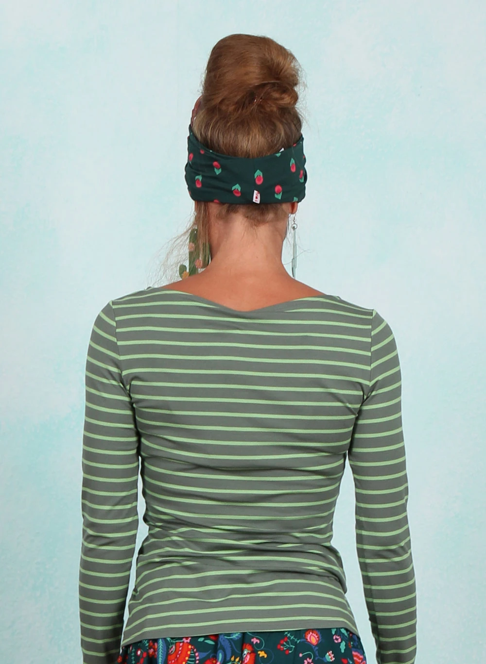 Shirt, Sweet Sailorette, dusty-green-tea-stripe - Image 3
