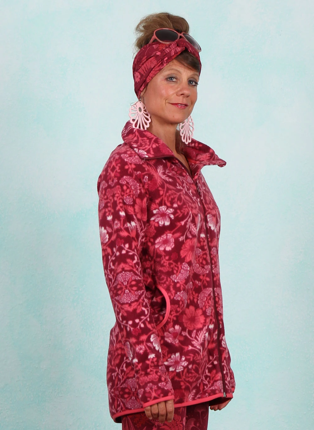 Fleece-Jacke, Hüttenzauber Long, romantic-fire - Image 2