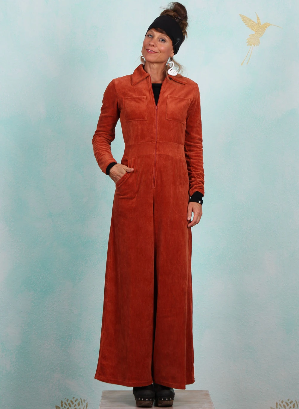 Cord-Stretch-Jumpsuit, Jolly Molly, spicy-brown - Image 1