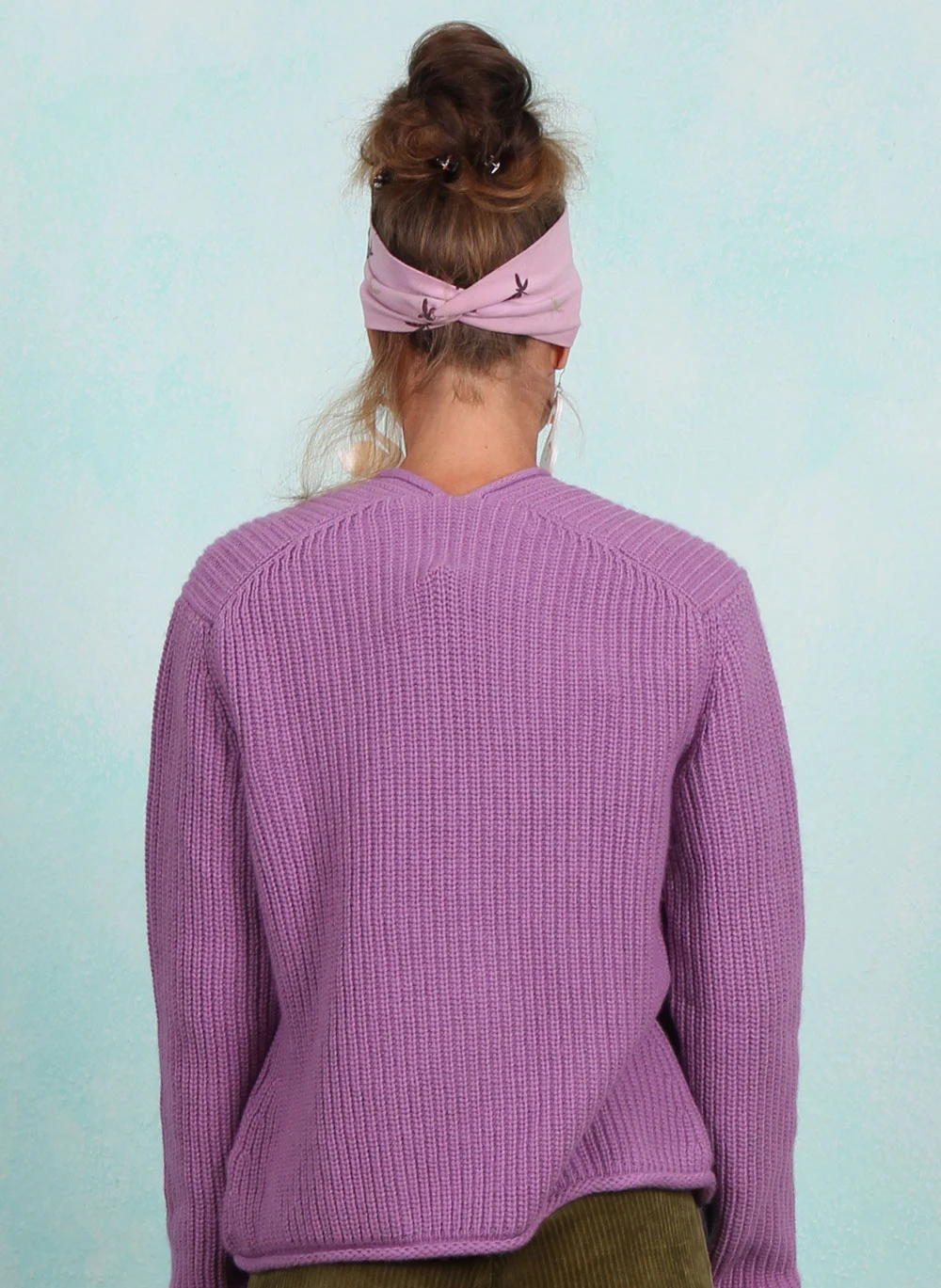 Cardigan, Aran and Eve, old-library-lilac - Image 3