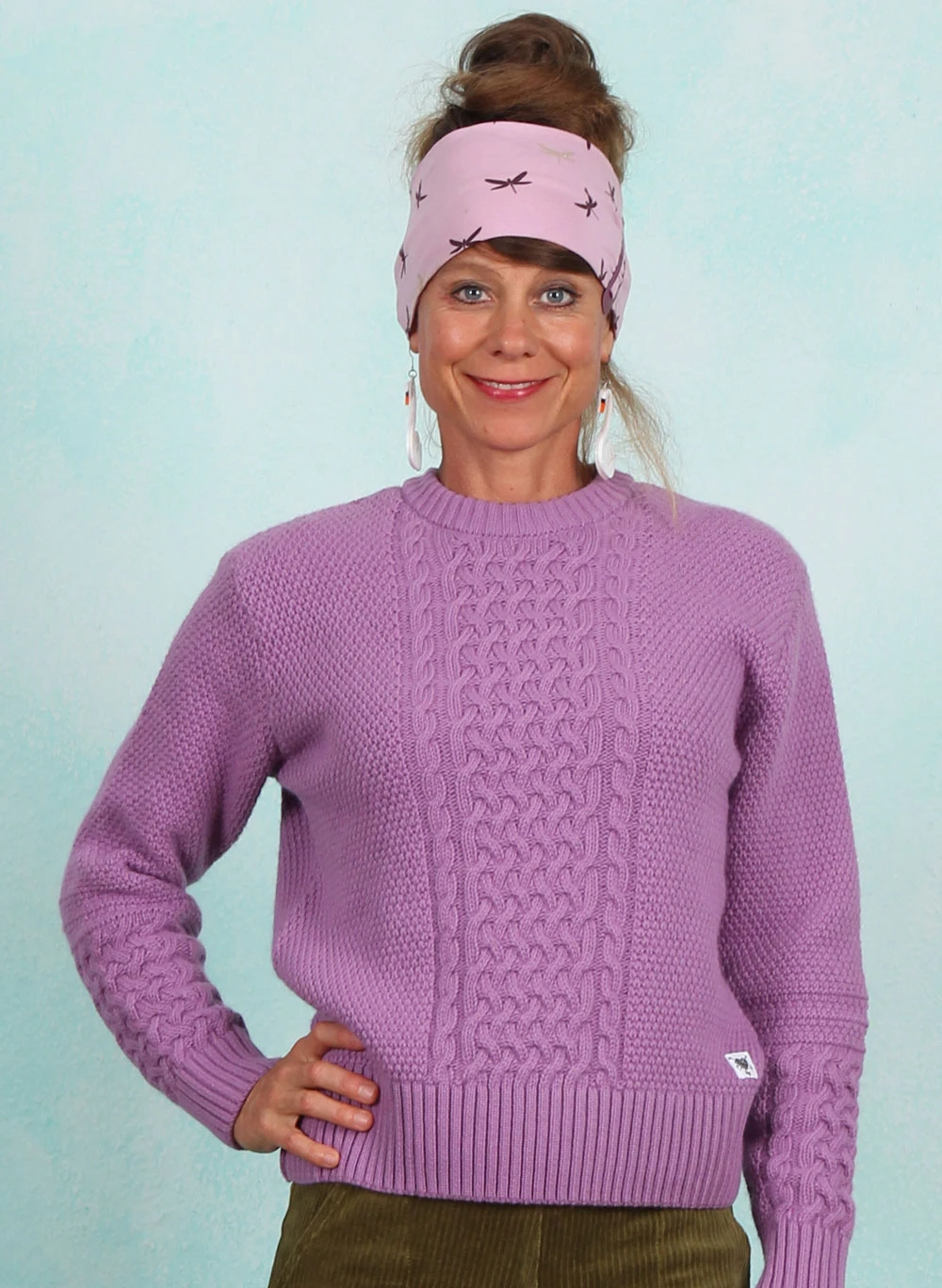 Pullover, All about Aran, old-library-lilac - Image 1