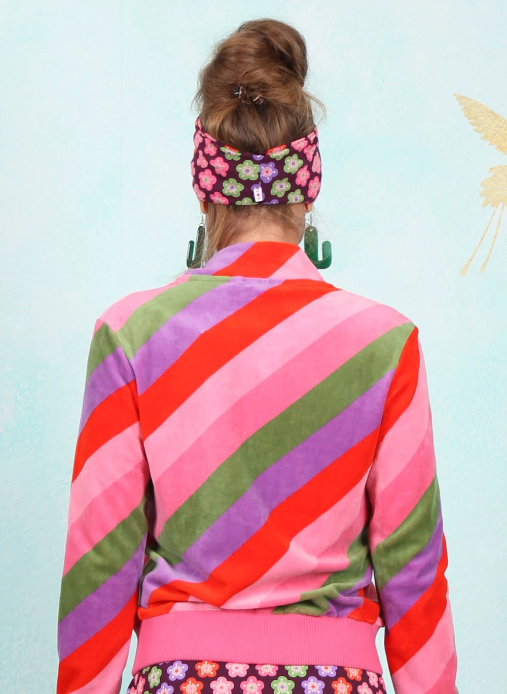 Nicki-Zipper, Velvet Harmony bomber, for-love-and-justice-stripe - Image 3