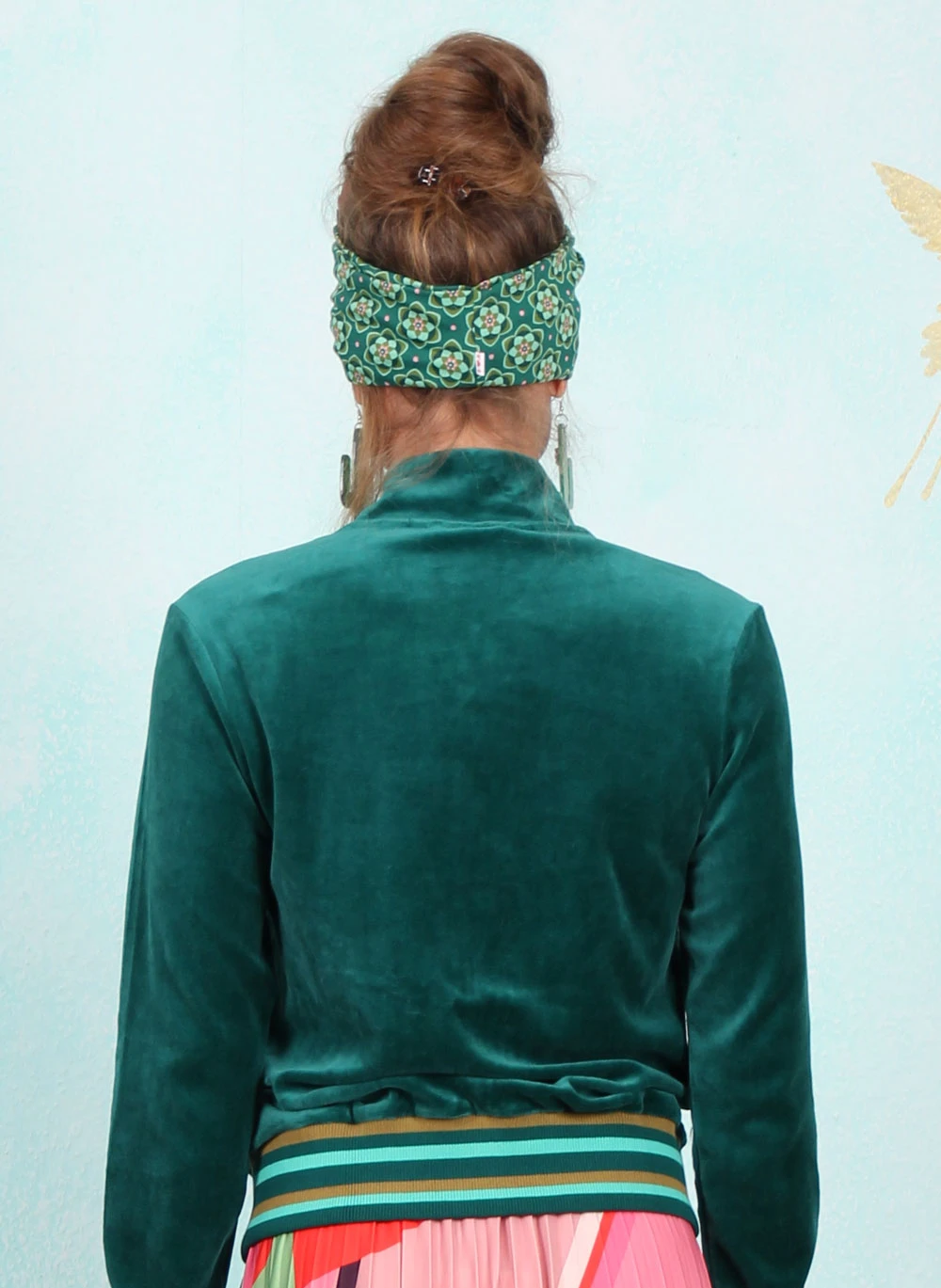 Nicki-Zipper, Velvet Harmony bomber, fairytale-waterlily-green - Image 3